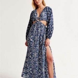 Abercrombie European Summer Blue Maxi Dress